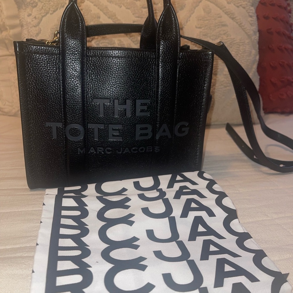 Marc Jacobs Small Black Leather Crossbody Tote